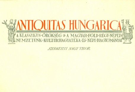 Az Antiquitas Hungarica címlapjának részlete, 1948