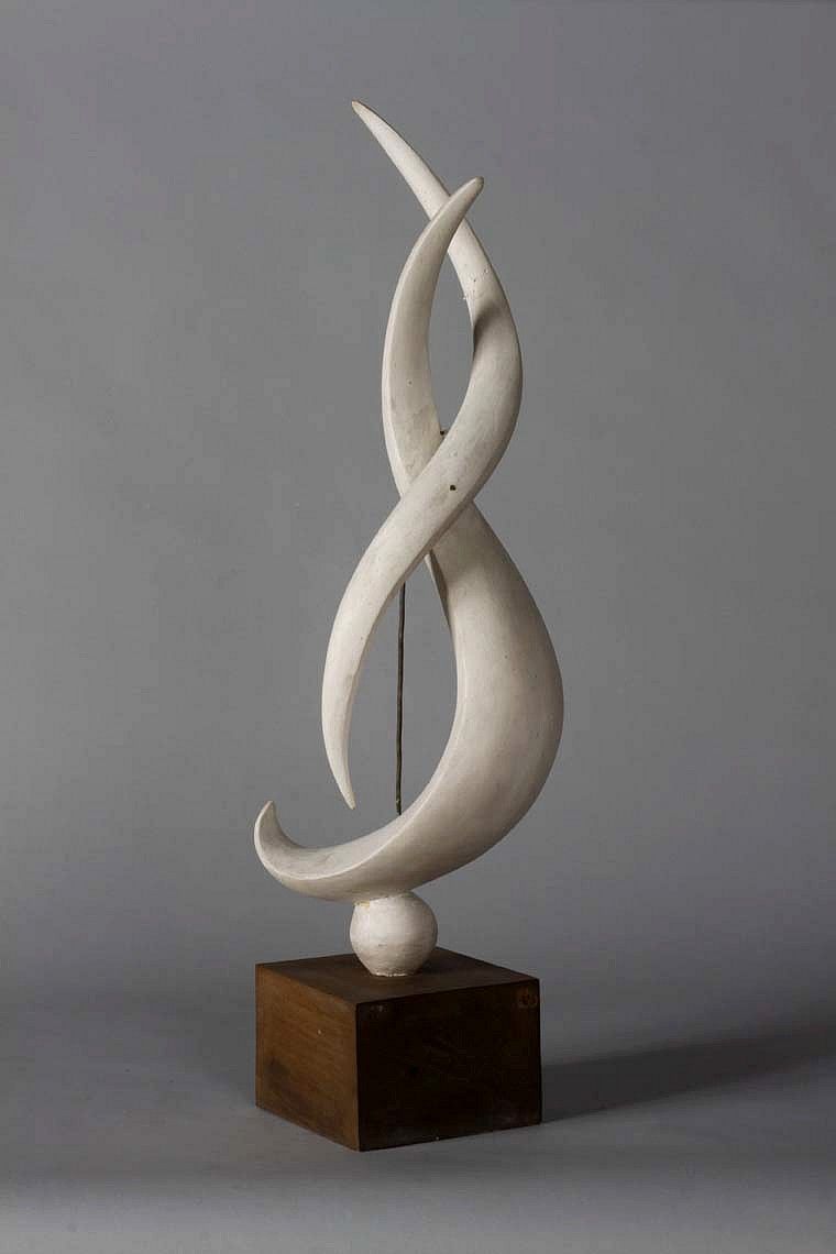 Barta_Kompozíció III. Éneklő madár, 1943, gipsz, 65x20x20 cm