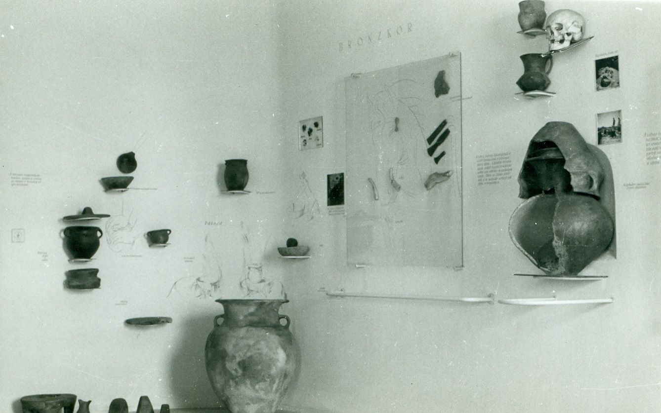 A múzeum állandó kiállításának bronzkori szekciója. (István Király Múzeum, 1950)