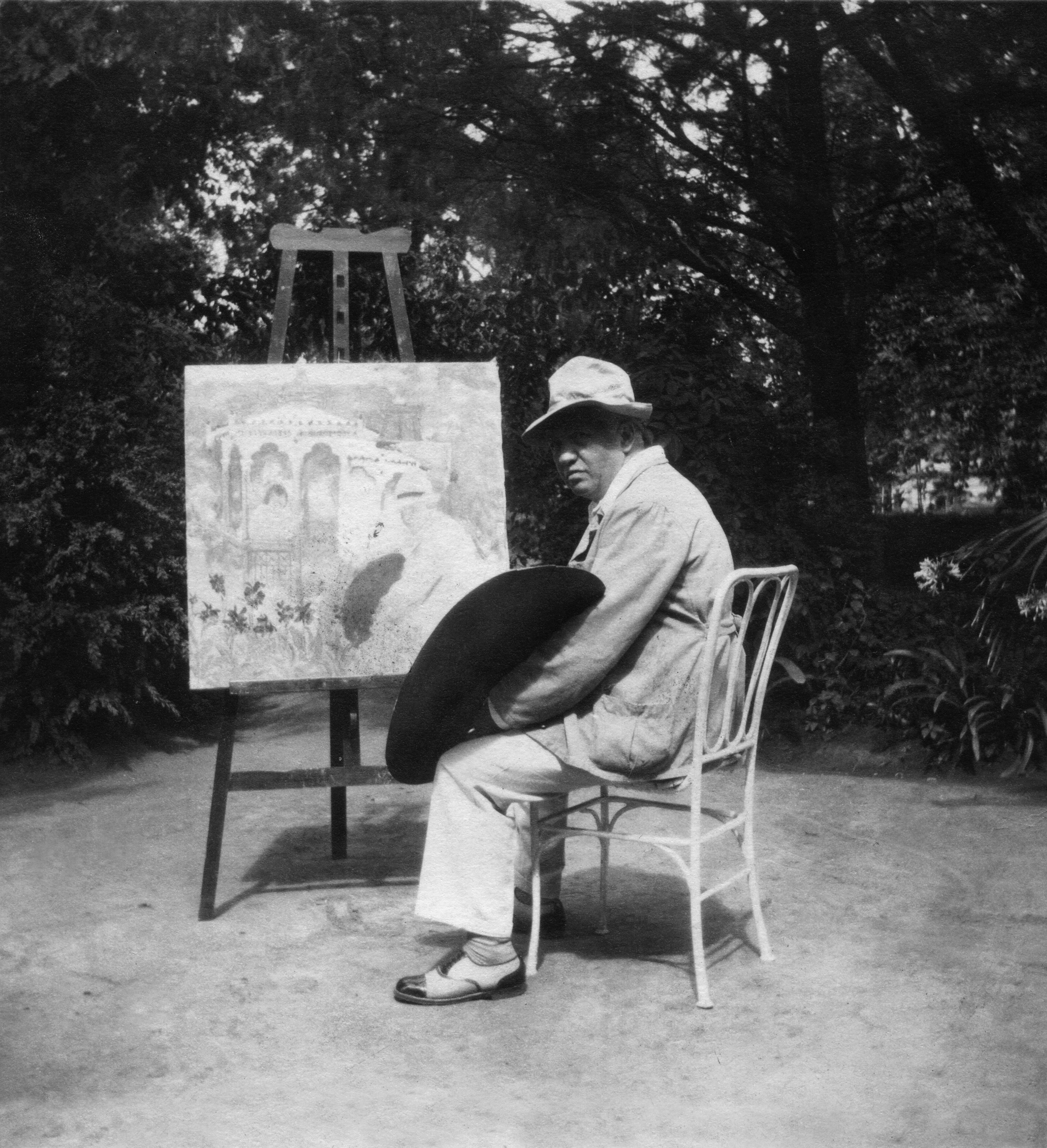 Önarckép a kertben, 1935