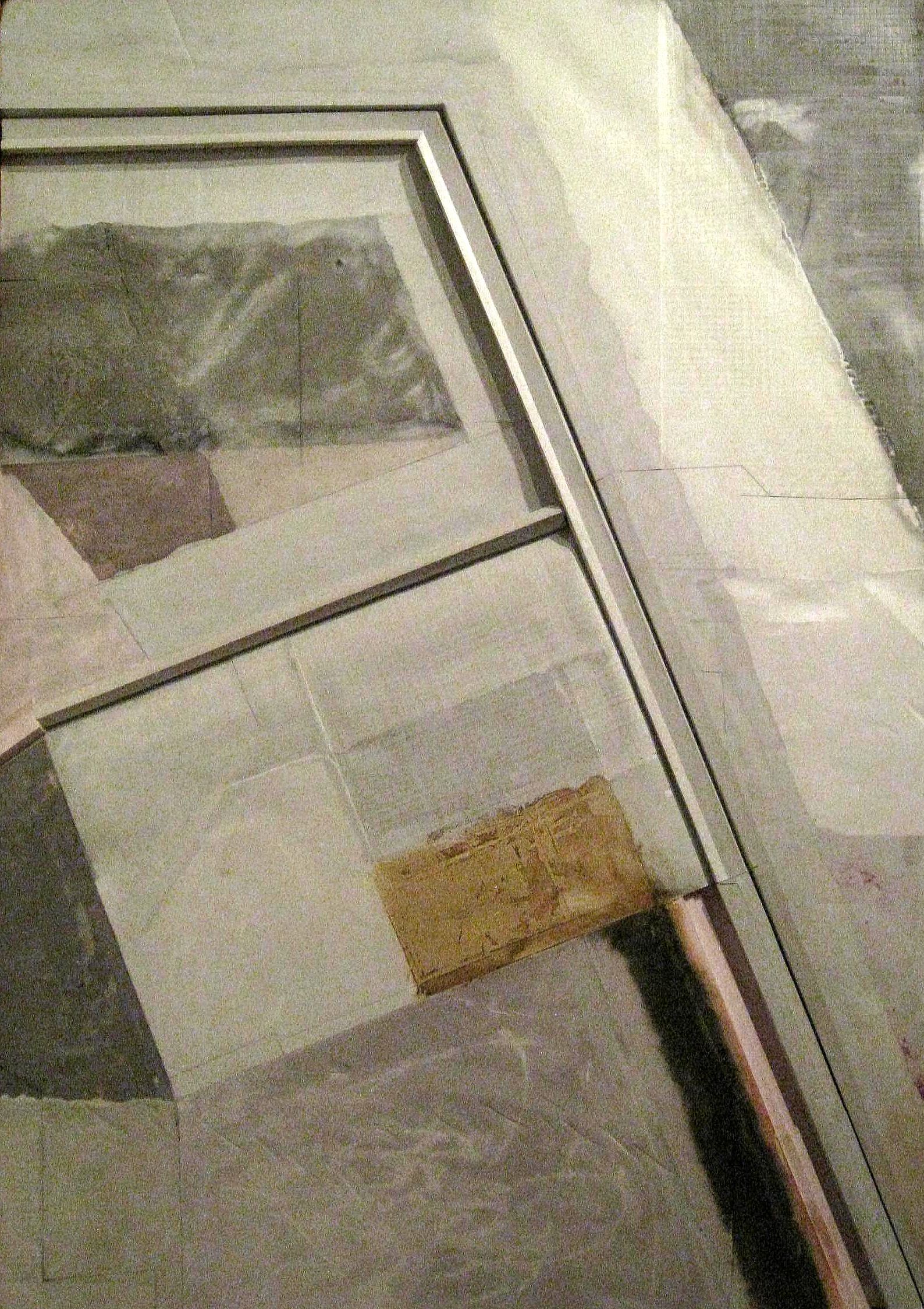 Jovánovics György: Színes berlini relief, 1986, gipsz, 140x100 cm