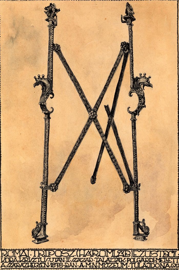 A polgárdi állvány rajza, 1924 (Szent István Király Múzeum)